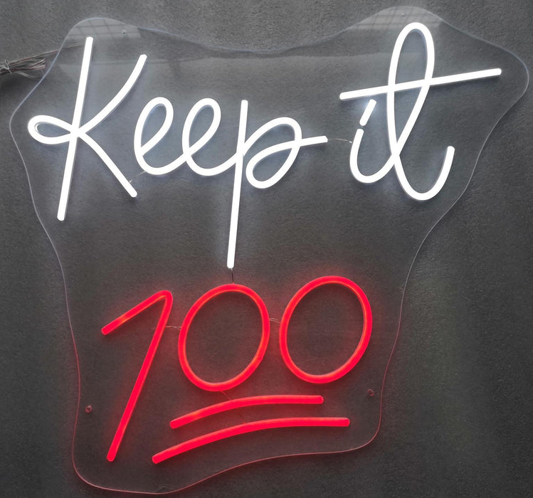 Neon Keep It 100 - White