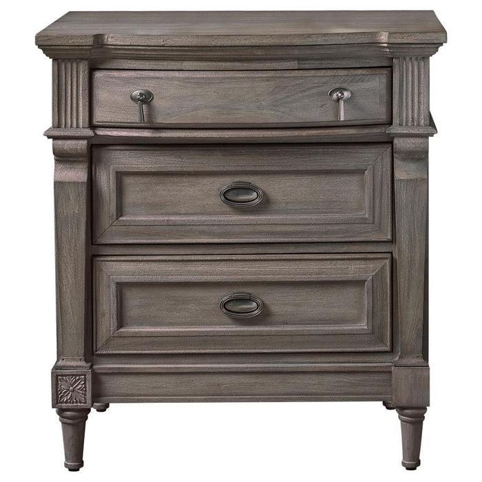 Alderwood - 3-Drawer Nightstand - French Gray