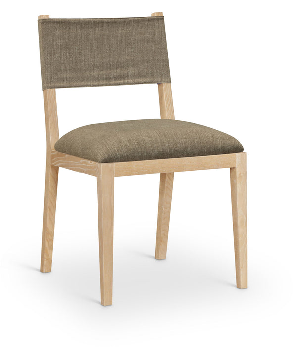 Avon - Linen Textured Performance Fabric Upholstered Dining Side Chair (Set of 2)