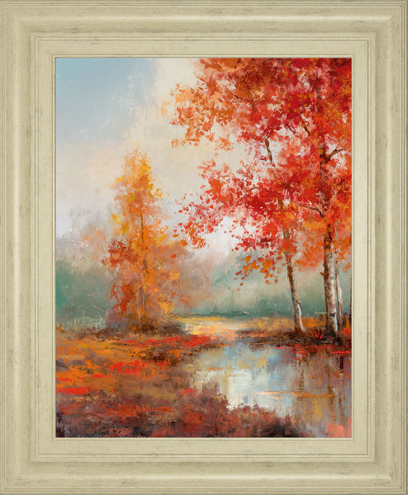 Autumns Grace I By T.C Chiu - Framed Print Wall Art - Orange