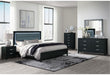 Reid - 4 Piece Queen Bedroom Set (Bed, Dresser, Mirror, Nightstand) - Black - Albert's Furniture (Wayne, MI)