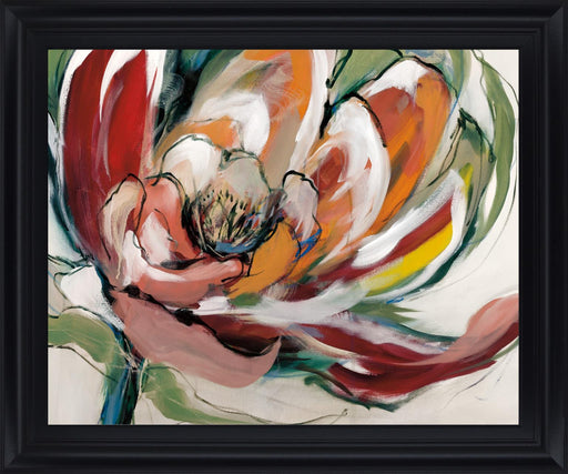Crimson Blossom Burst - 28" x 34" Framed Wall Art - Red - Albert's Furniture (Wayne, MI)