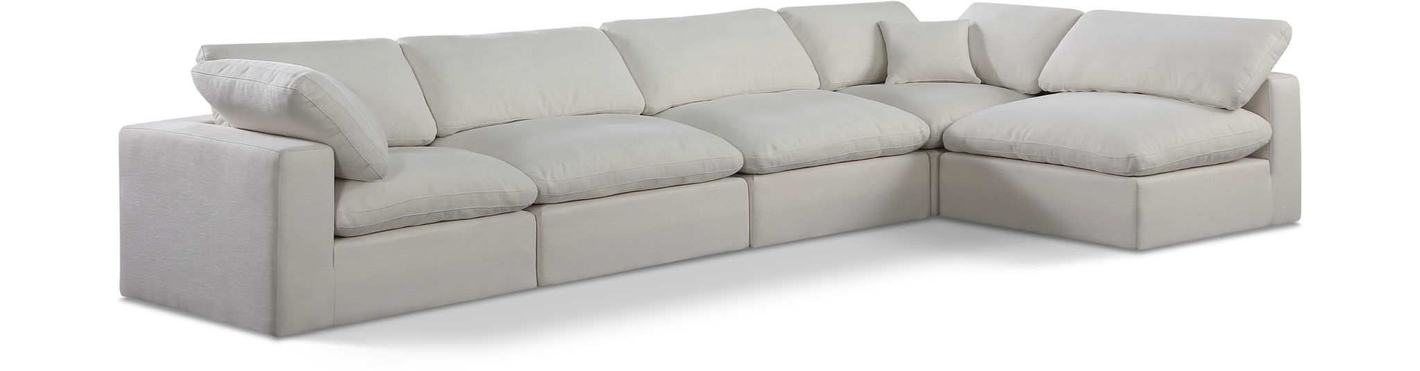 Comfy - 5 Piece Linen Modular Sectional