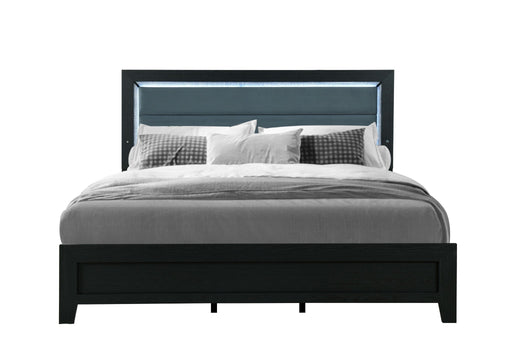Reid - King Bed With LED - Black - Albert's Furniture (Wayne, MI)