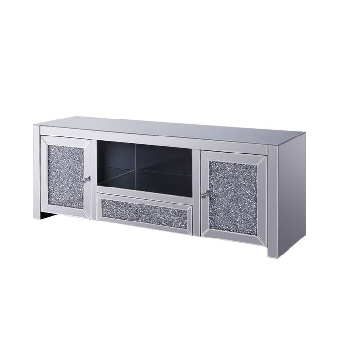 Noralie - TV Stand - Mirrored & Faux Diamonds - 22"