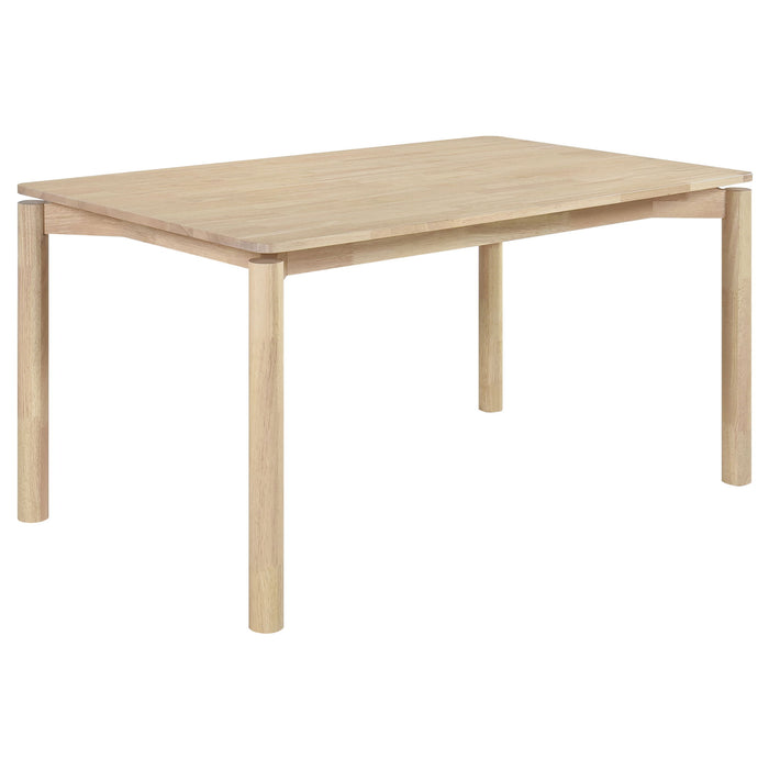 Svenstra - Rectangular Dining Table Set With Armless Side Chairs, Wood, Natural Walnut, 59 X 35.5 X 30 Inches