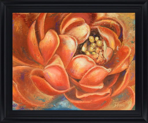 Amber Petal Radiance - 28" x 34" Framed Wall Art - Orange - Albert's Furniture (Wayne, MI)
