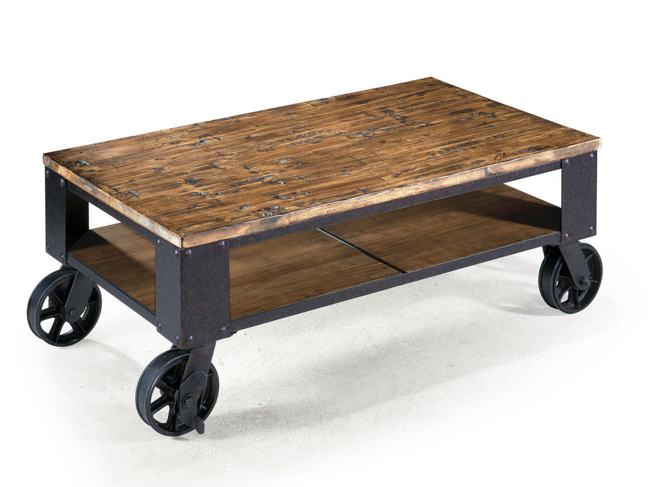 Pinebrook - Rectangular Starter Cocktail Table - Distressed Natural Pine - Albert's Furniture (Wayne, MI)