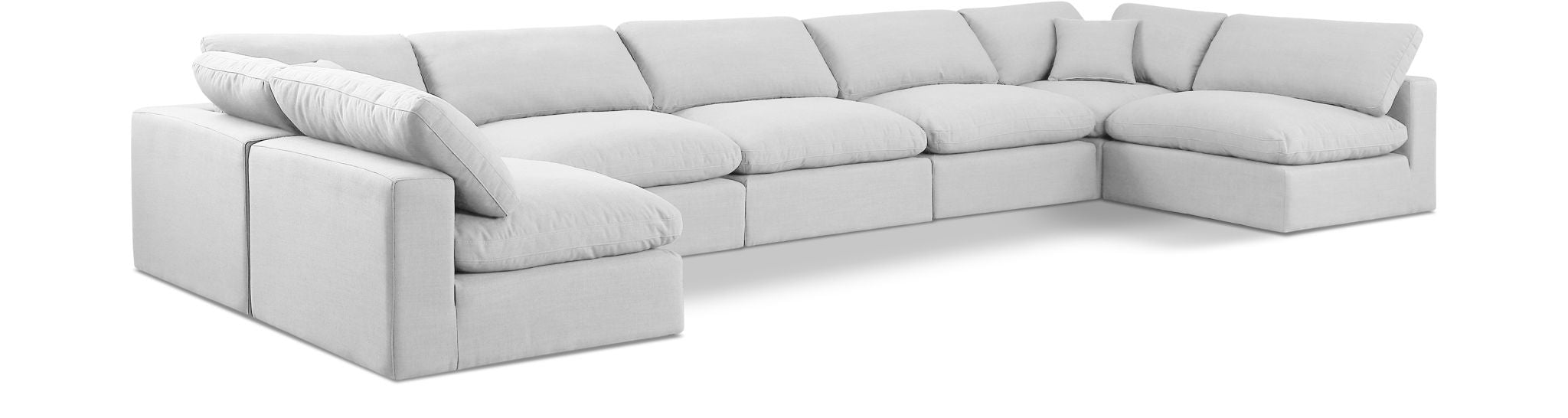 Comfy - 7 Piece Linen Modular Armless Sectional