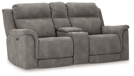 Next-Gen Durapella - Reclining Power Loveseat With Console - Albert's Furniture (Wayne, MI)