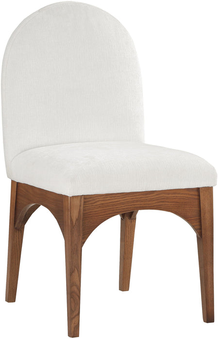 Waldorf - Chenille Dining Side Chair With Brown Legs