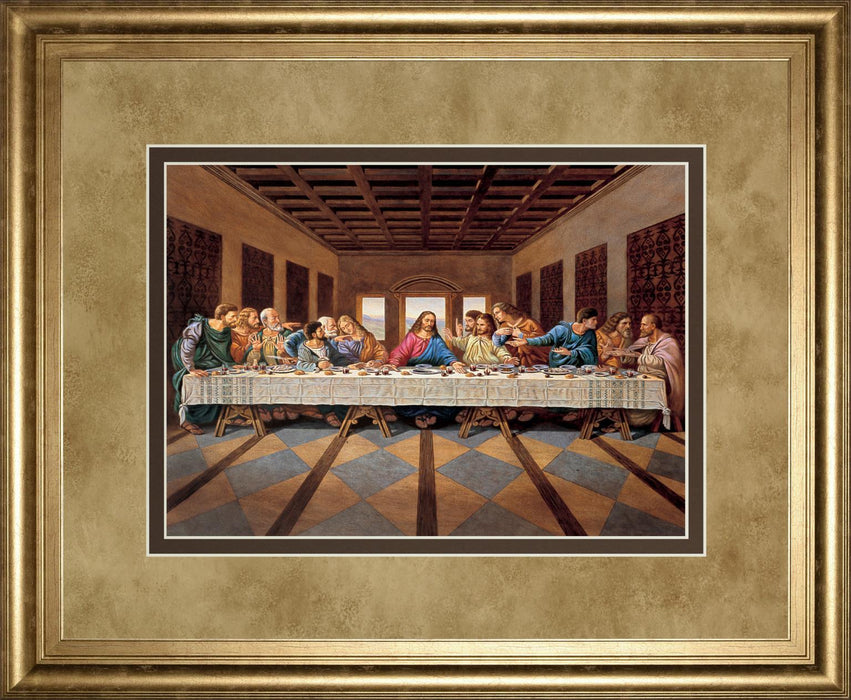 Golden Gathering - 34" x 40" Framed Wall Art - Beige