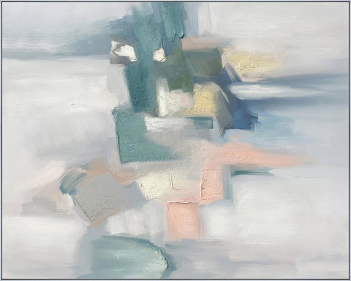 Frosted Pastel Mosaic - 56" x 70" Framed Wall Art - Light Blue - Albert's Furniture (Wayne, MI)