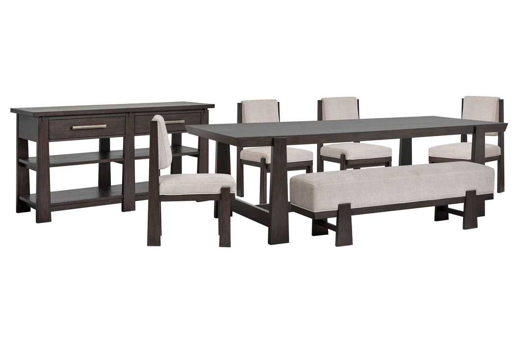 Tauren - Trestle Dining Table Set