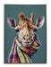 Whimsical Giraffe Chic - 21" x 29" Framed Wall Art - Blue - Albert's Furniture (Wayne, MI)