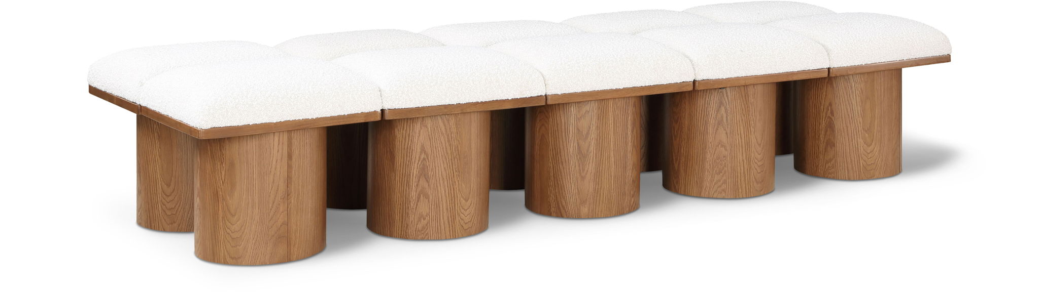 Pavilion - 10 Piece Modular Bench With Brown Base