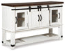 Valebeck - Dining Room Server - White / Brown - Albert's Furniture (Wayne, MI)