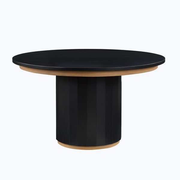Magnolia - Round Table - Black / Gold