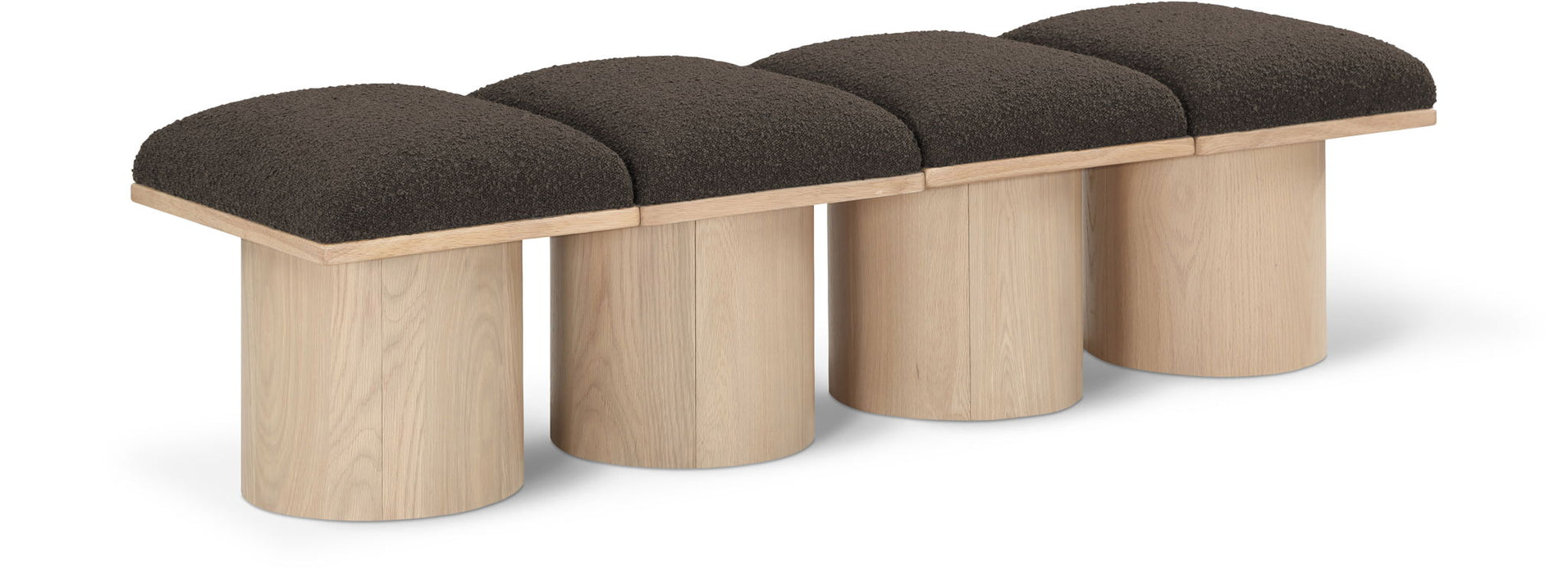 Pavilion - 4 Piece Modular Bench With Natural Base