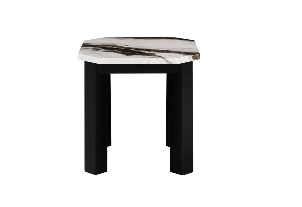 T06 - End Table - Black / White