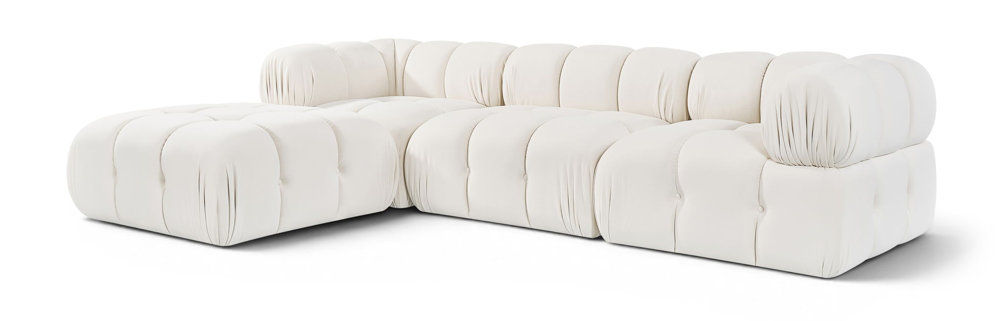 Orin - Velvet 4 Piece Modular Sectional With Chaise