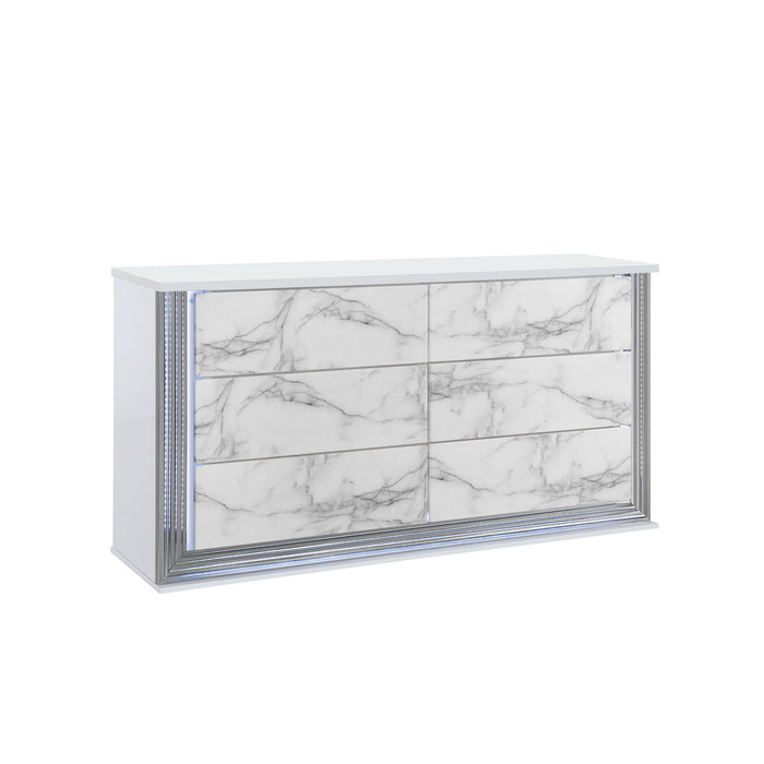 Moon - Dresser With LED Lighting - Marble