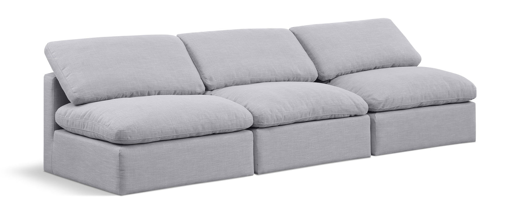Indulge - Linen 3 Seat Modular Armless Sofa