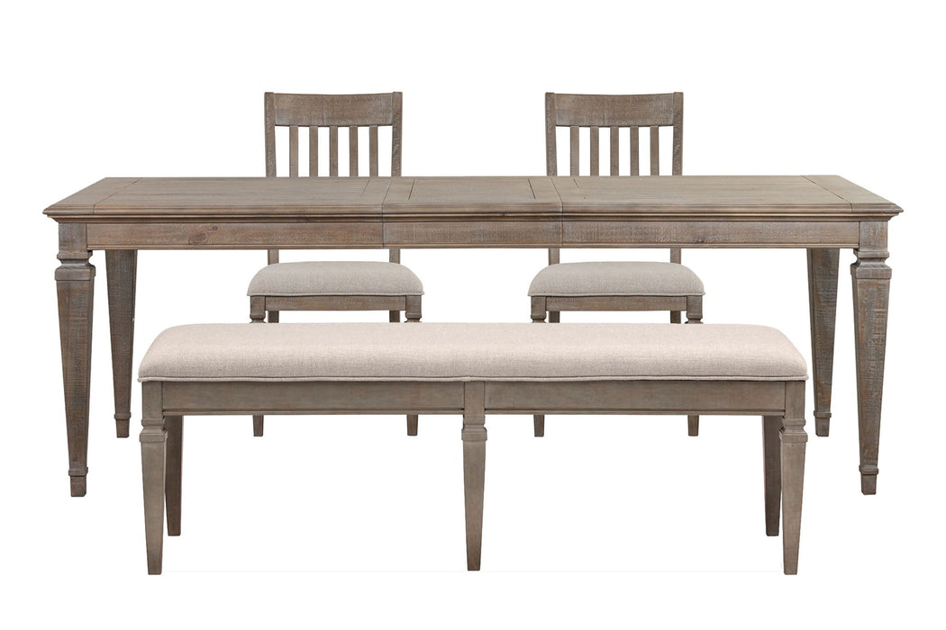 Lancaster - 4 Piece Extendable Rectangular Dining Table Set