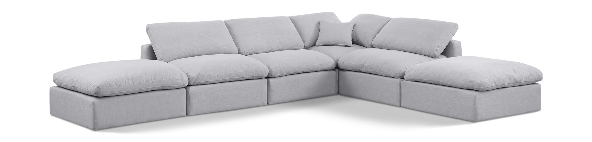 Indulge - Linen 6 Piece Modular Armless Sectional