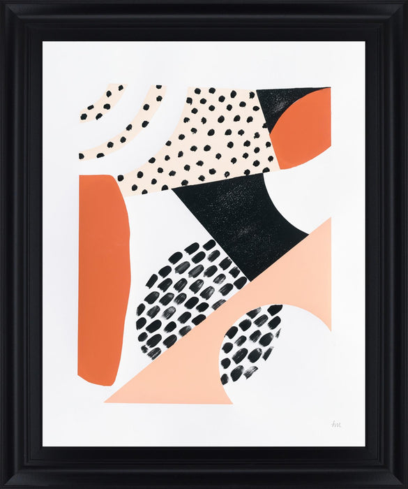 Terracotta Motion - 28" x 34" Framed Wall Art - Orange