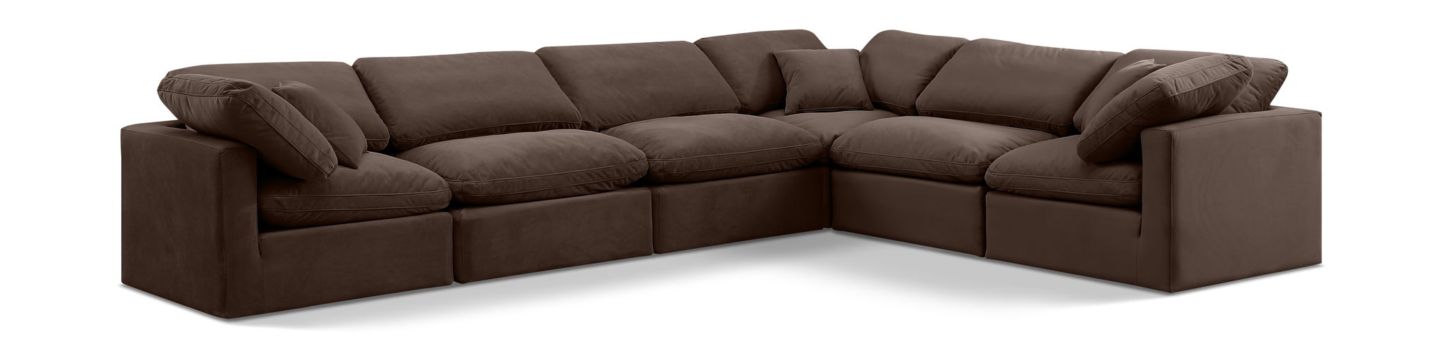 Indulge - Velvet 6 Piece Modular Corner Sectional