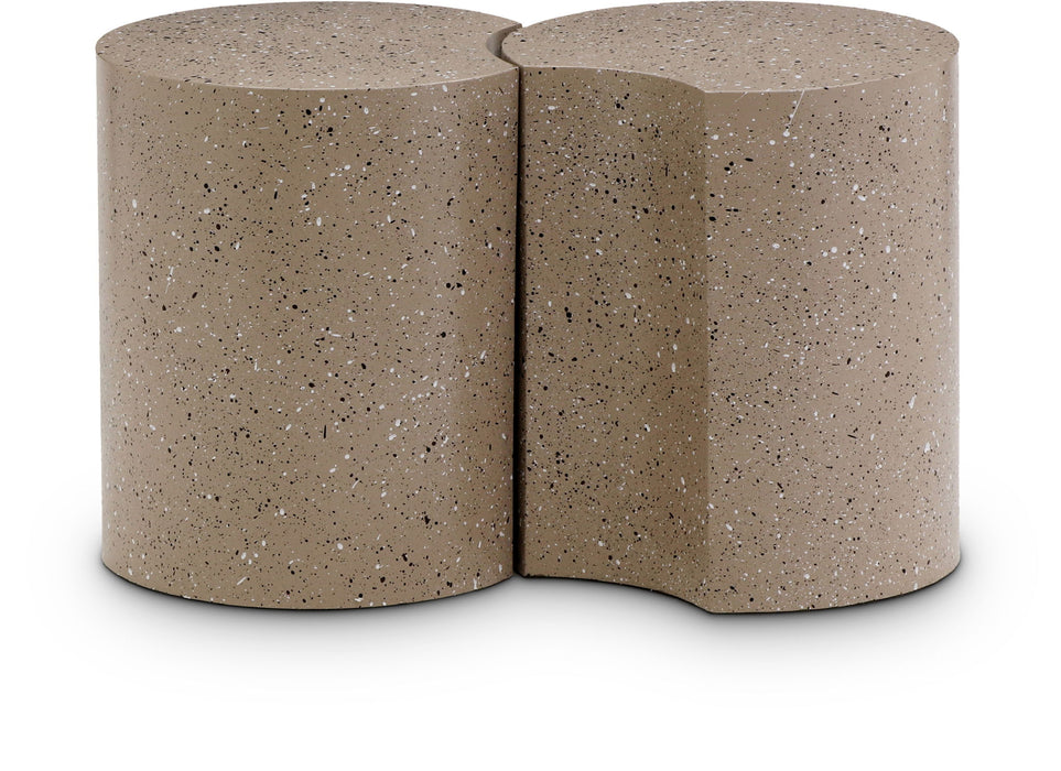 Dimple - 2 Piece Modular End Table - Terazzo Finish