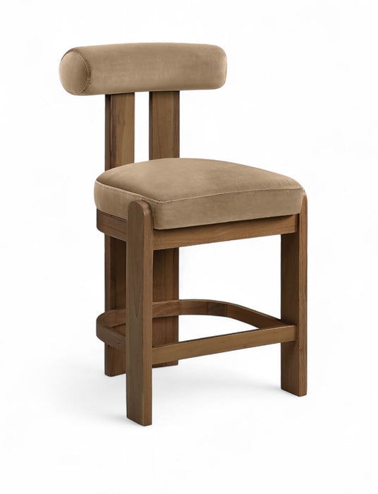 Arienzo - Velvet Upholstered Counter Stool (Set of 2)