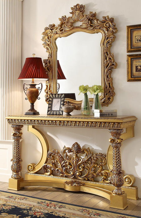 HD-8016 - Console Table - Bright Gold