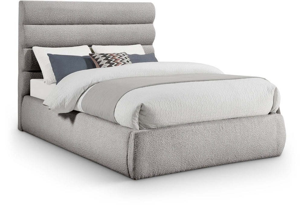 Adam - Boucle Fabric Bed With 52" Headboard