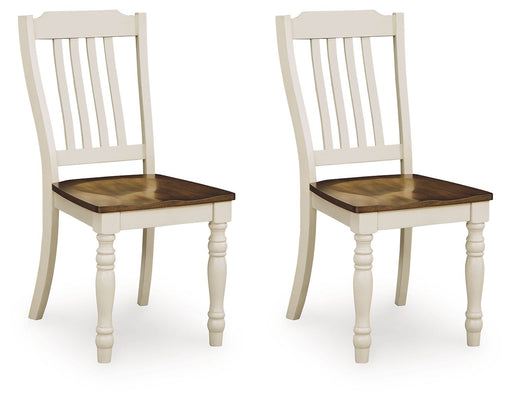 Wirloni - Dining Room Side Chair (Set of 2) - Antique White / Brown - Albert's Furniture (Wayne, MI)