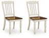 Wirloni - Dining Room Side Chair (Set of 2) - Antique White / Brown - Albert's Furniture (Wayne, MI)