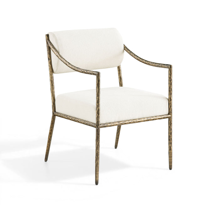 Bastille - Upholstered Dining Arm Chair (Set of 2) - Brass Frame