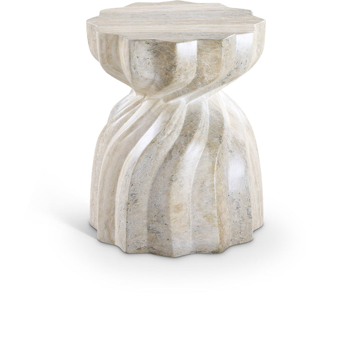 Caserta - Concrete End Table - Travertine