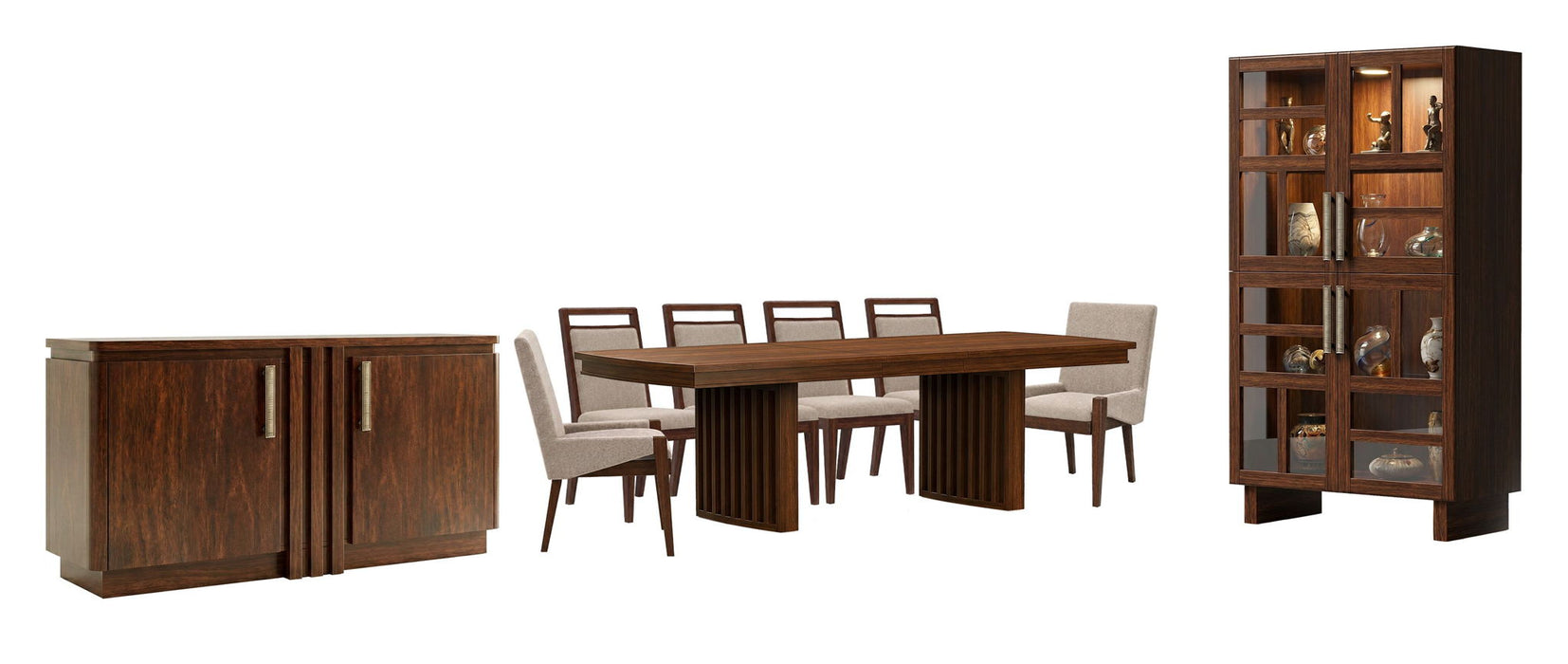 Reena - Extendable Trestle Dining Table Set