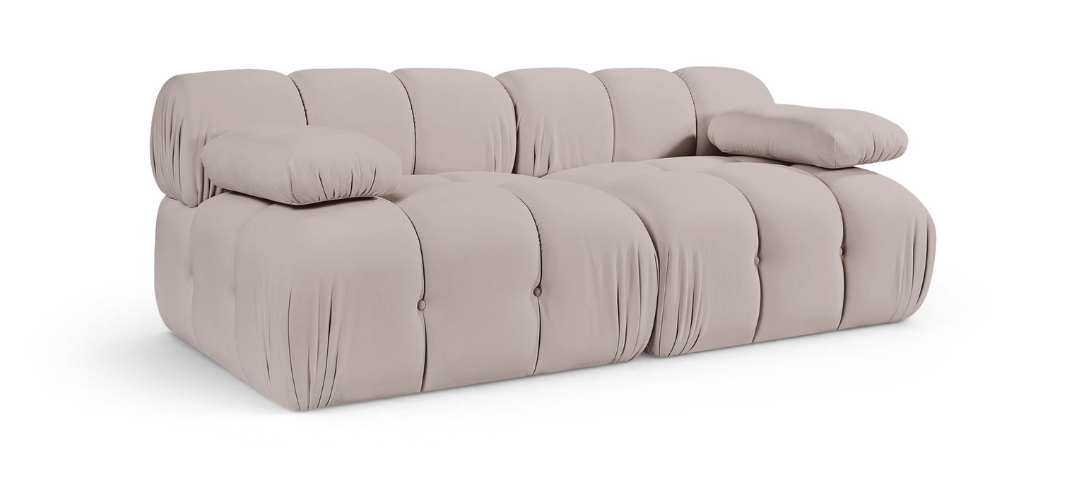 Orin - Velvet Performance Fabric Upholstered 2 Piece Modular Sofa