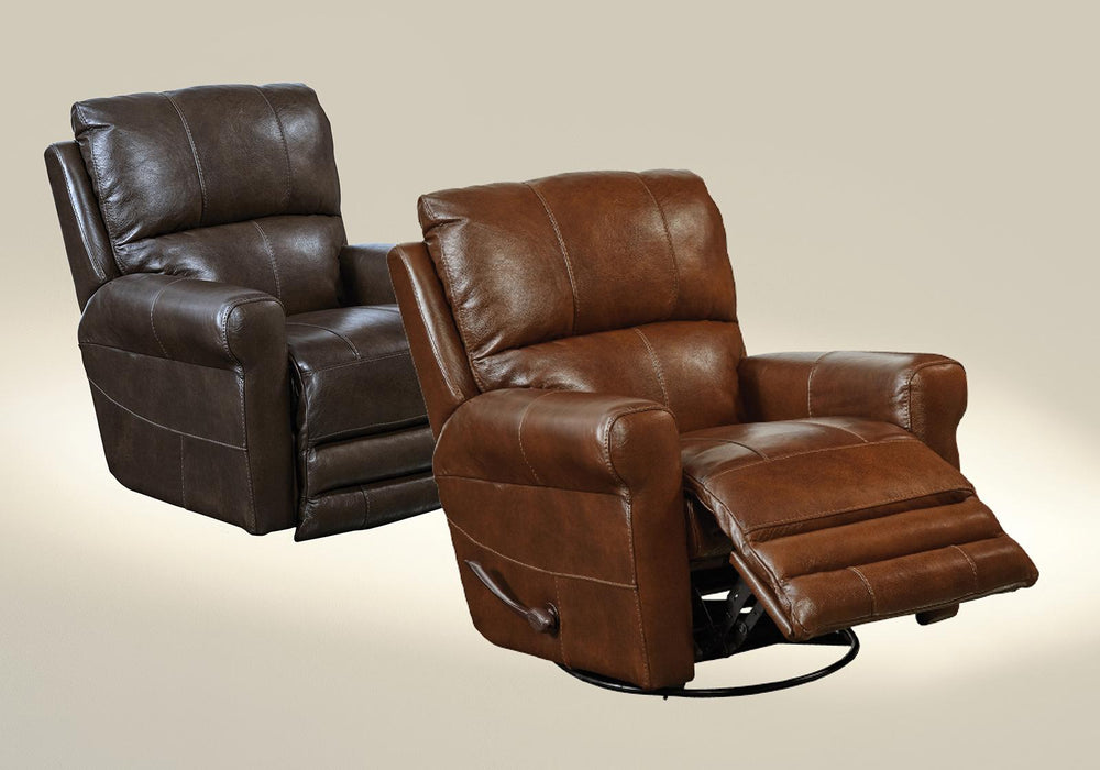 Catnapper Hoffner Power Lay Flat Recliner in Chestnut