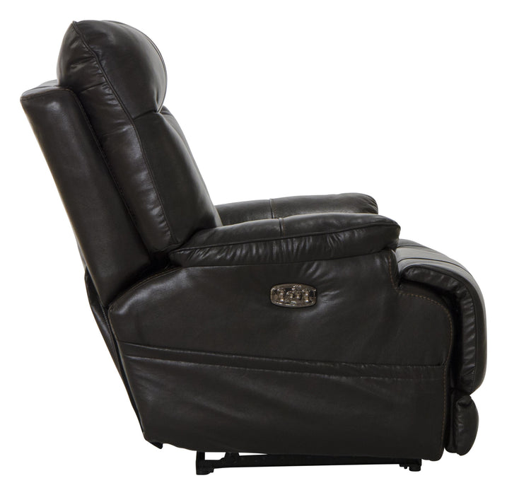 Naples Leather Power Lay Flat Recliner with Power Adjustable Headrest, Power Adjustable Lumbar Support and Extra Extension Footrest