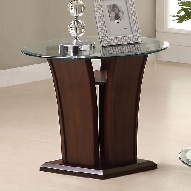 MANHATTAN IV Dark Cherry End Table, Brown Cherry image