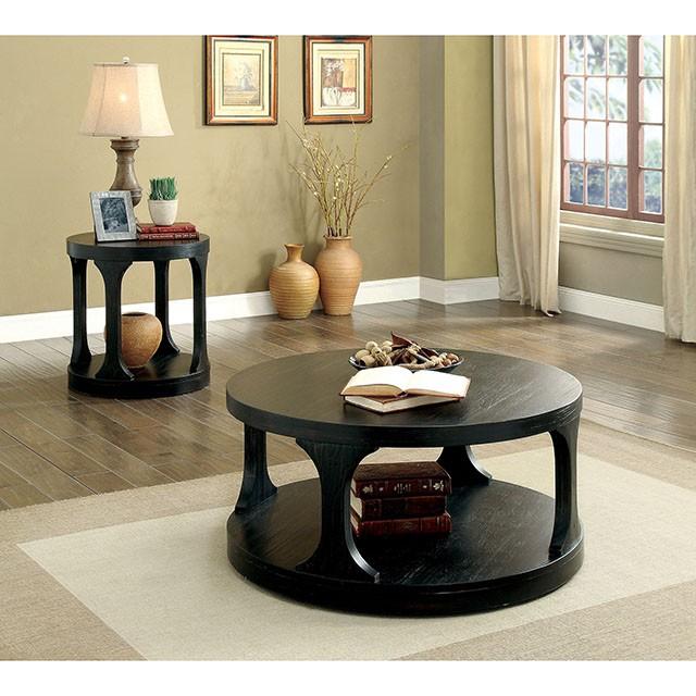 Carrie Antique Black End Table - Albert's Furniture (Wayne, MI)