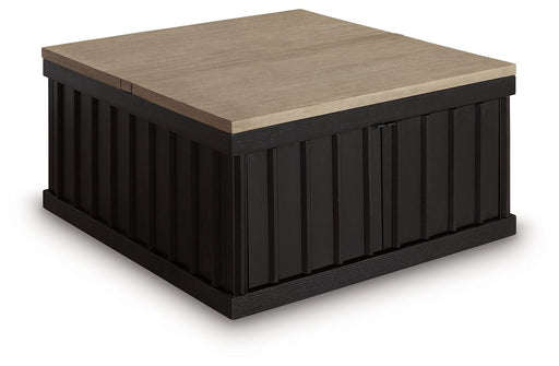 Rylandyn - Lift Top Cocktail Table - Black / Light Brown - Albert's Furniture (Wayne, MI)