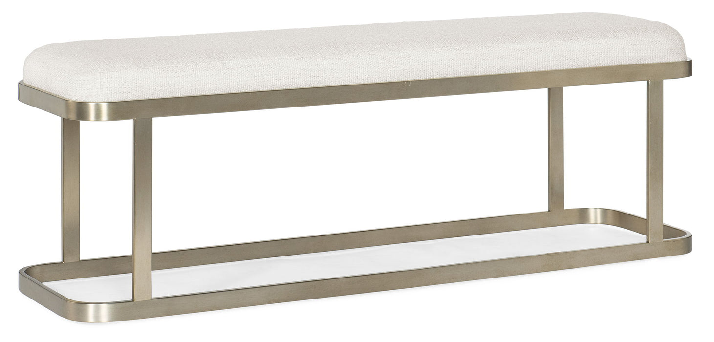 Linville Falls - River Branch Upholstered Bench - White