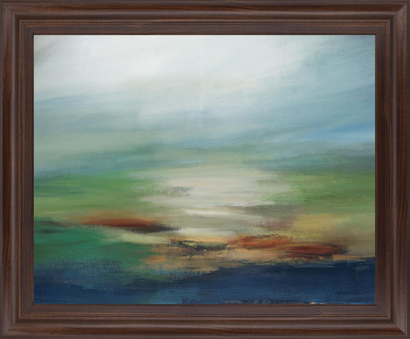 Mist Valley - 28" x 34" Framed Wall Art - Green - Albert's Furniture (Wayne, MI)