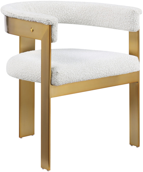 Romeo - Boucle Dining Chair With Gold Base (Set of 2)