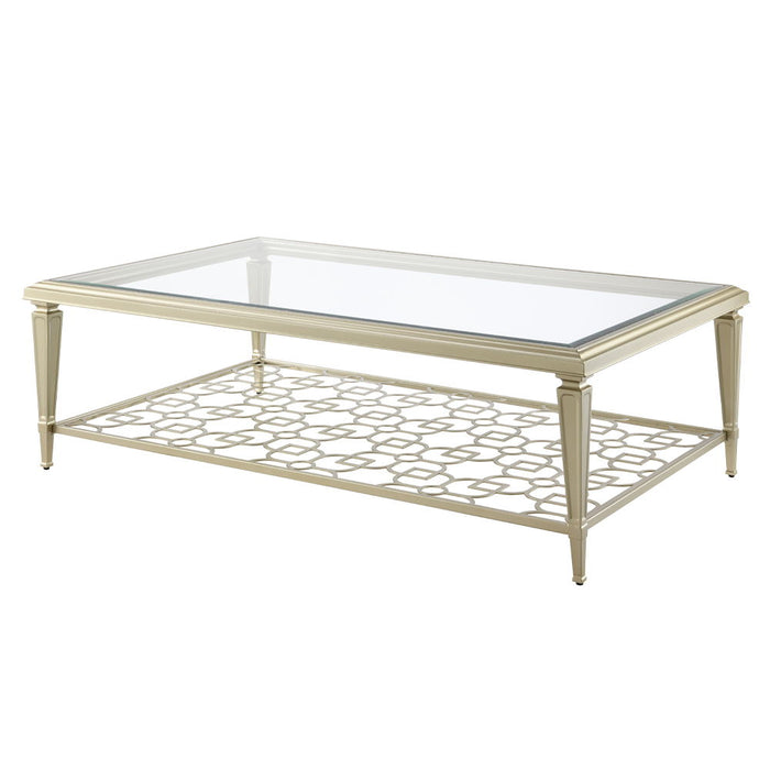 Zaba - Coffee Table - Glass Top & Silver